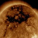 Солнце ужаснуло астрономов большущей корональной дырой