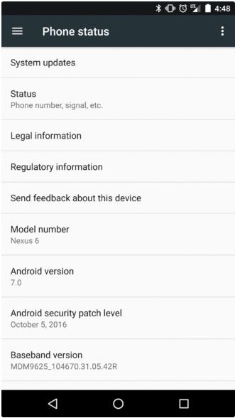 Nexus 6 получил обновление до Android 7.0 Nougat