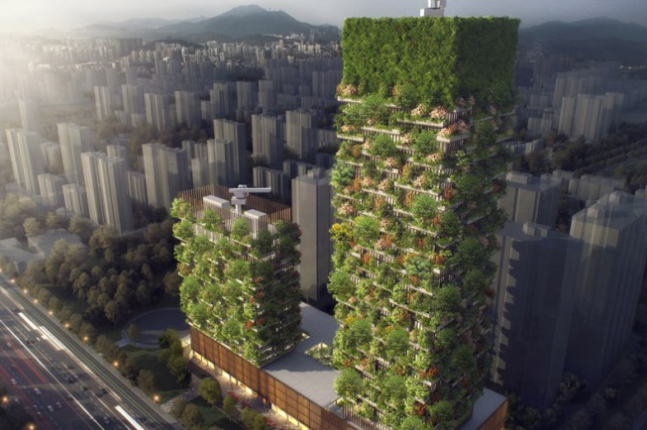В Китае строят живые высотные здания