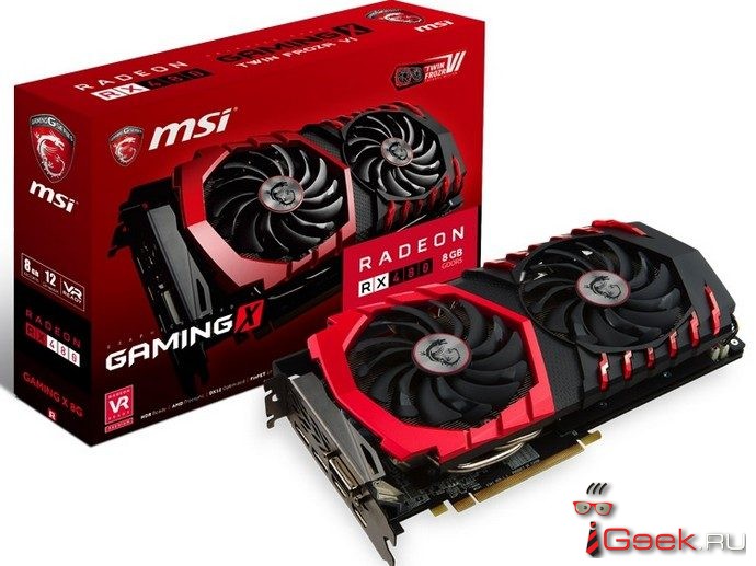 Состоялась премьера четырех видеокарт MSI Radeon RX 480 Gaming