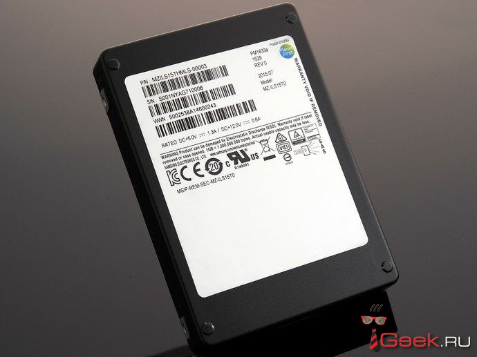 SSD Samsung PM1633a объёмом 15-Тбайт поступил в продажу