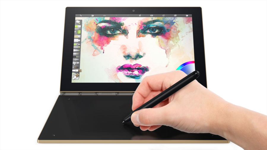 Lenovo представила ноутбук Yoga Book с сенсорной клавиатурой