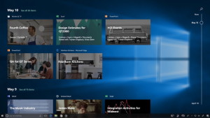 Windows 10 с функцией Timeline запоминает все проекты пользователя